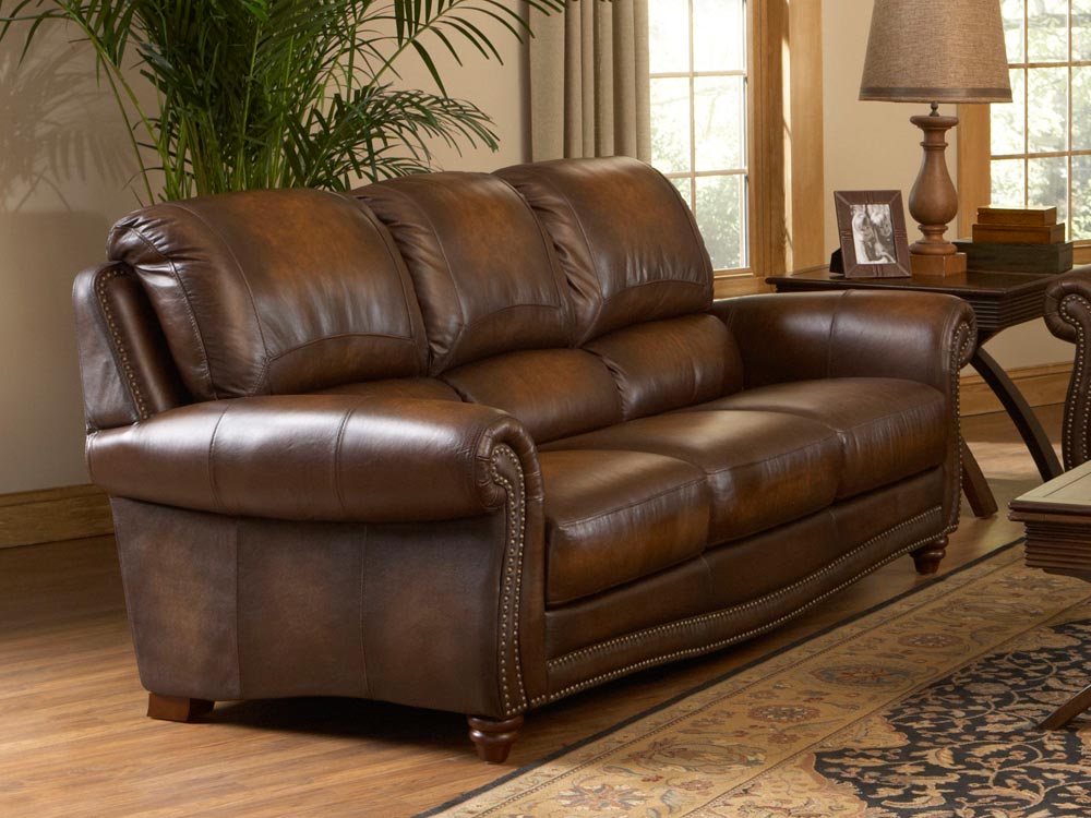parker leather sofa abbyson