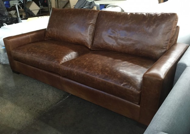 deep cushion leather sofa