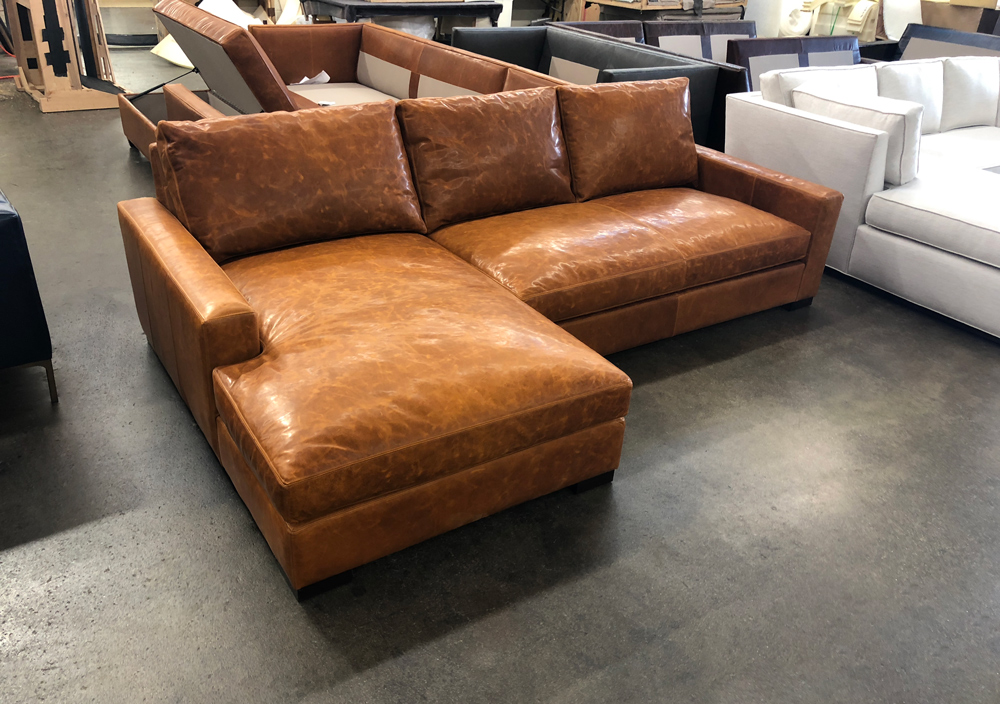 laf chaise sectional sofa leather