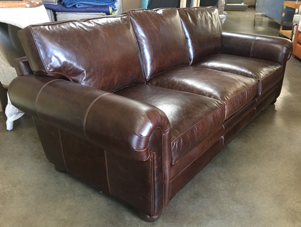 brompton western leather sofa