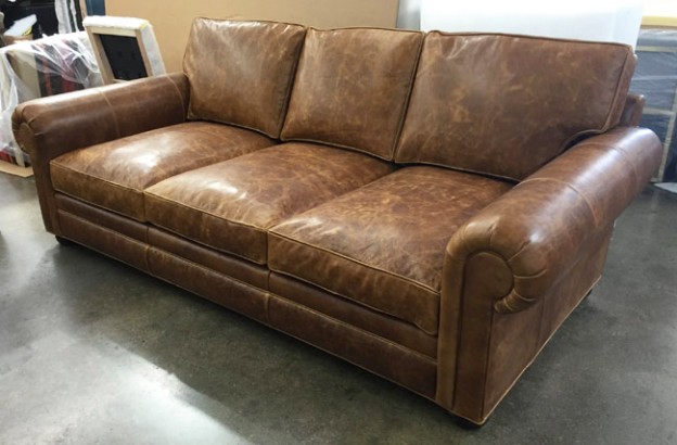 langston leather sofa review