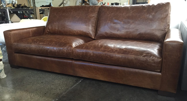 90 x 90 leather sofa
