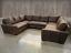 Braxton U Sectional in Burnham Molasses Leather - RAF front angle
