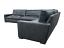 Braxton L Sectional in Burnham Black Nubuck Leather from New Zealand - raf rear angle view