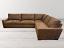 Braxton L Sectional in Burnham Sycamore Nubuck Leather from New Zealand - front view - bg