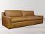 Julien Track Arm Leather Sofa in Italian Berkshire Chestnut - 108 inch - 9ft - front angle