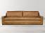 Julien Track Arm Leather Sofa in Italian Berkshire Chestnut - 108 inch - 9ft - front view