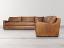 Julien Slope Arm Leather L Sectional Sofa in Berkshire Chestnut Leather - RAF side view