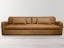 Julien Slope Arm Leather Sofa in Italian Berkshire Chestnut - front view