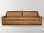 Julien Track Arm Leather Sofa in Italian Berkshire Chestnut - 108 inch - 9ft - front view