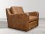 Julien Slope Arm Leather Chair - front angle view