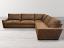 Braxton L Sectional in Burnham Sycamore Nubuck Leather from New Zealand - front view