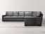 Left Arm Facing Braxton L Sectional Sofa in Italian Glove Mont Blanc Timberwolf