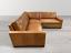 Braxton Mini L Sectional Sofa in Mont Blanc Sycamore leather - LAF side view