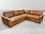 Braxton Mini L Sectional Sofa in Mont Blanc Sycamore leather - front view