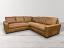 Braxton Leather Corner Sectional Sofa in Berkshire Chestnut - front center