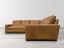 Braxton Leather Corner Sectional Sofa in Berkshire Chestnut - RAF front low