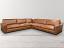 Braxton Grand Corner Sectional in Mont Blanc Sycamore leather - center view