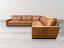 Braxton Grand Corner Sectional in Mont Blanc Sycamore leather - raf front view