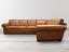 The Langston Leather "L" Sectional Sofa in Italian Mont Blanc Sycamore leather - laf front