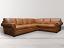 The Langston Leather "L" Sectional Sofa in Italian Mont Blanc Sycamore leather - center