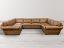 Langston Leather U Sectional Sofa in Italian Berkshire Chestnut - front view