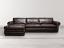 Langston RAF Sofa Chaise Sectional in Italian Brompton Cocoa Leather