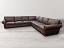 Langston Grand Corner Sectional in Berkshire Cocoa leather - raf center view