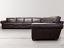 Langston Leather Grand Corner Sectional Sofa in Brompton Cocoa leather