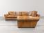 The Langston Leather Corner Sectional Sofa in Mont Blanc Sycamore leather - raf front view