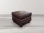 Langston Leather Ottoman in Italian Berkshire Cocoa Leather