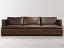 Reno Sofa in Italian Berkshire Cocoa Leather - front