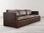 Reno Sofa in Italian Berkshire Cocoa Leather - front angle