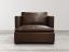 Reno Chair in Italian Berkshire Cocoa Leather - front