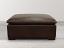 Reno Cocktail Ottoman in Italian Berkshire Cocoa Leather - side