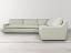 Julien Track Arm L Sectional Sofa in Full Grain Jet Dash White Leather - LAF front view