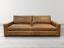 Braxton Sofa in Full Grain Berkshire Chestnut Leather - front view - bg