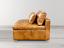 Muir Modular Armless Chair in Mont Blanc Sycamore leather - side - bg