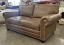 Langston Leather Sofa in Berkshire Burlap Full Grain Leather - Nailhead Trim - 72 x 40 - raf front 1