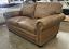 Langston Leather Sofa in Berkshire Burlap Full Grain Leather - Nailhead Trim - 72 x 40 - raf front 2