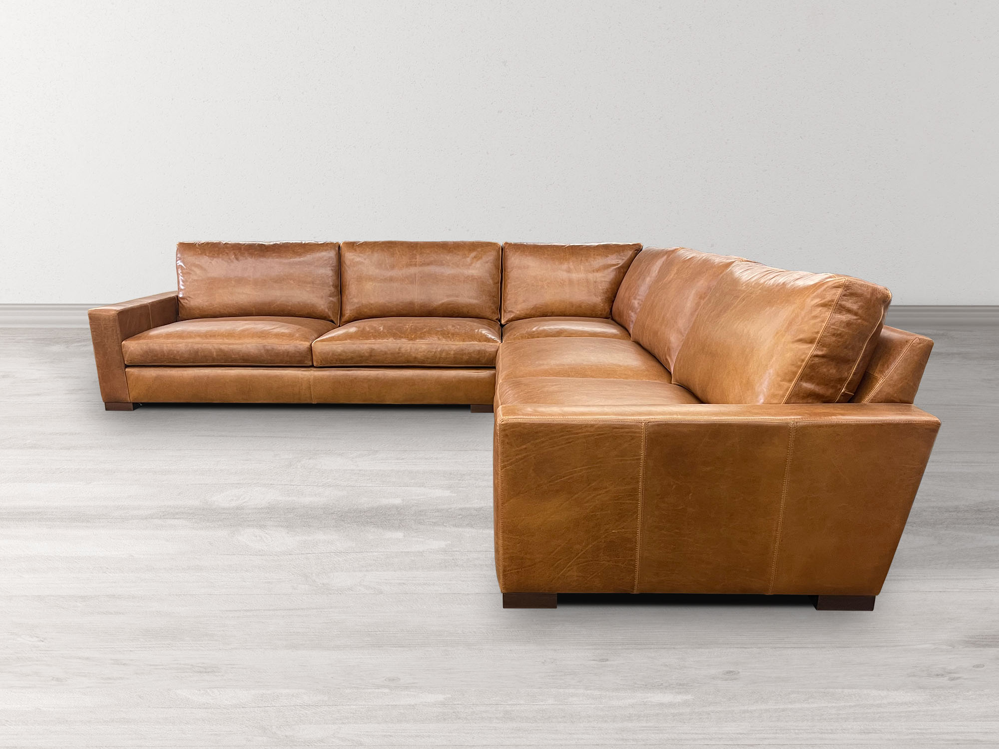 Braxton Leather "Grand Corner" Sectional Sofa