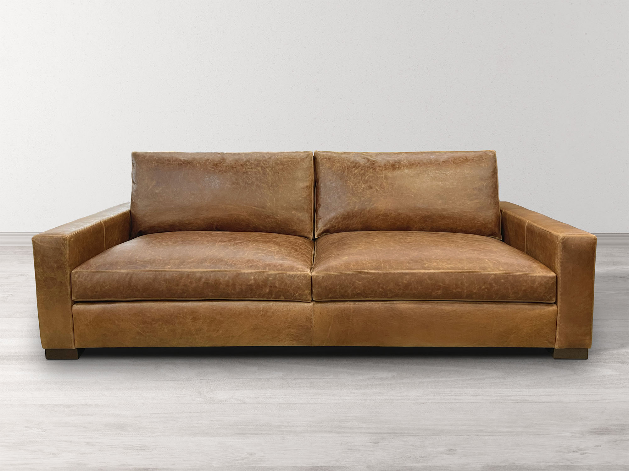 The Braxton Twin Cushion Leather Sofa