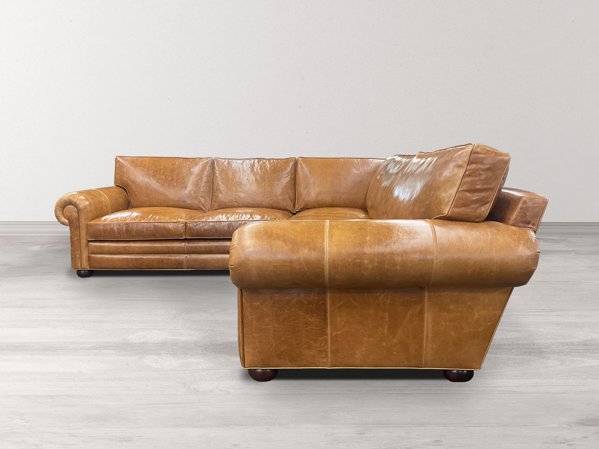 Langston Leather Corner Sectional Sofa