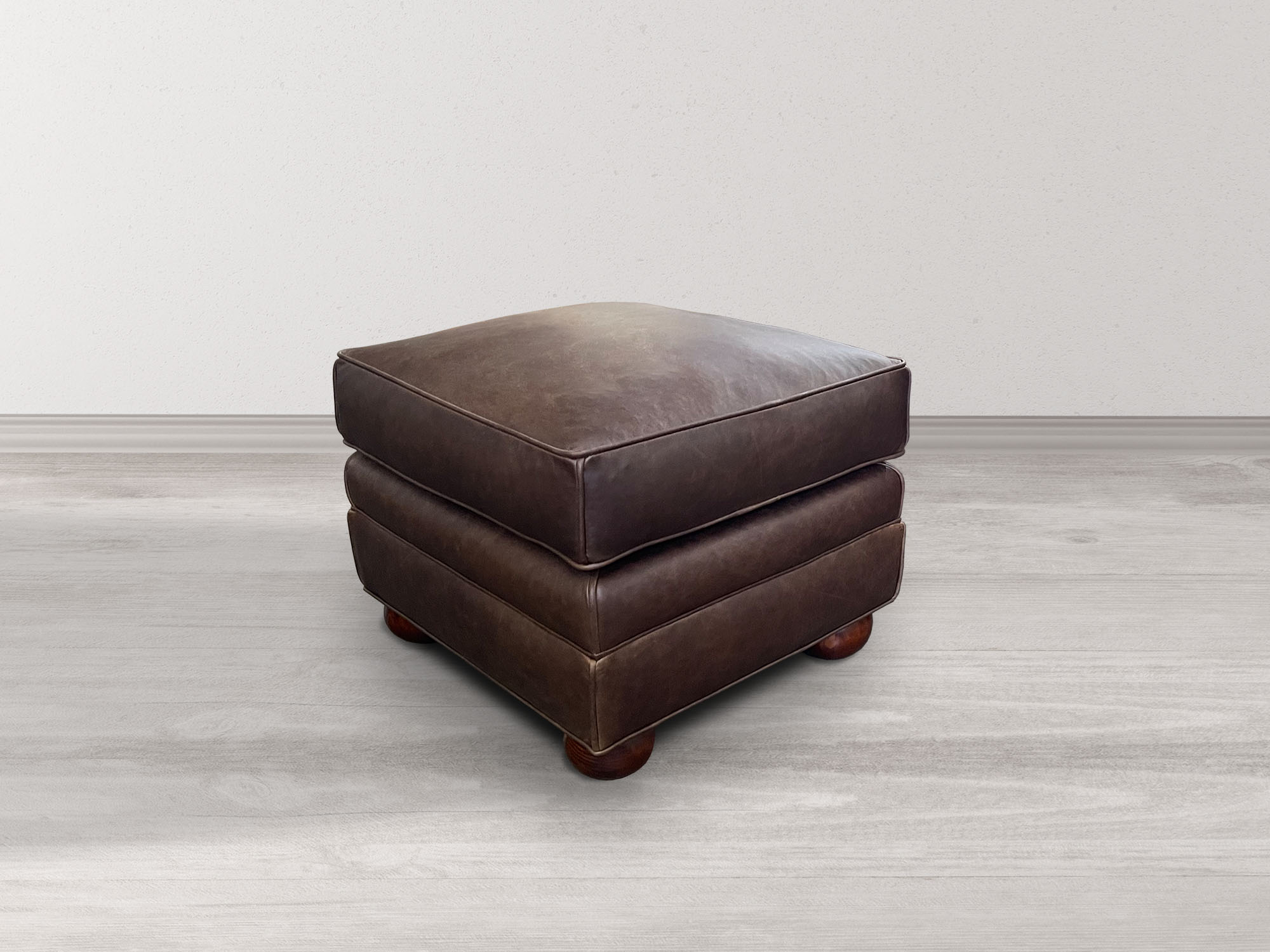 Langston Leather Ottoman