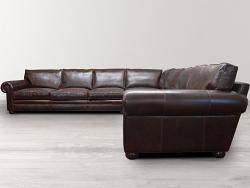 Langston Leather "Grand Corner" Sectional Sofa