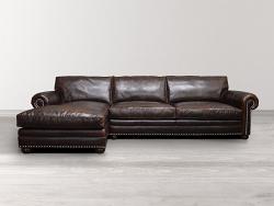 Langston Leather Sofa Chaise Sectional