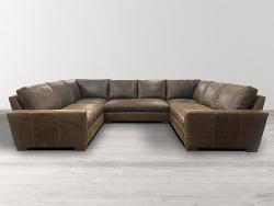 Braxton Leather U Sectional Sofa