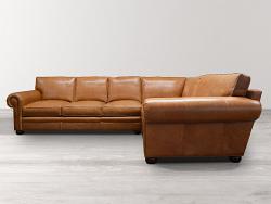 Langston Leather "L" Sectional Sofa