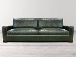 The Braxton Twin Cushion Leather Sofa