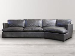 Reno Leather Sectional Sofa with Cuddler